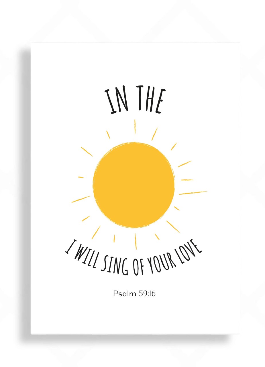 Bible Verse Christian Gifts Greeting Cards Psalms 59 16