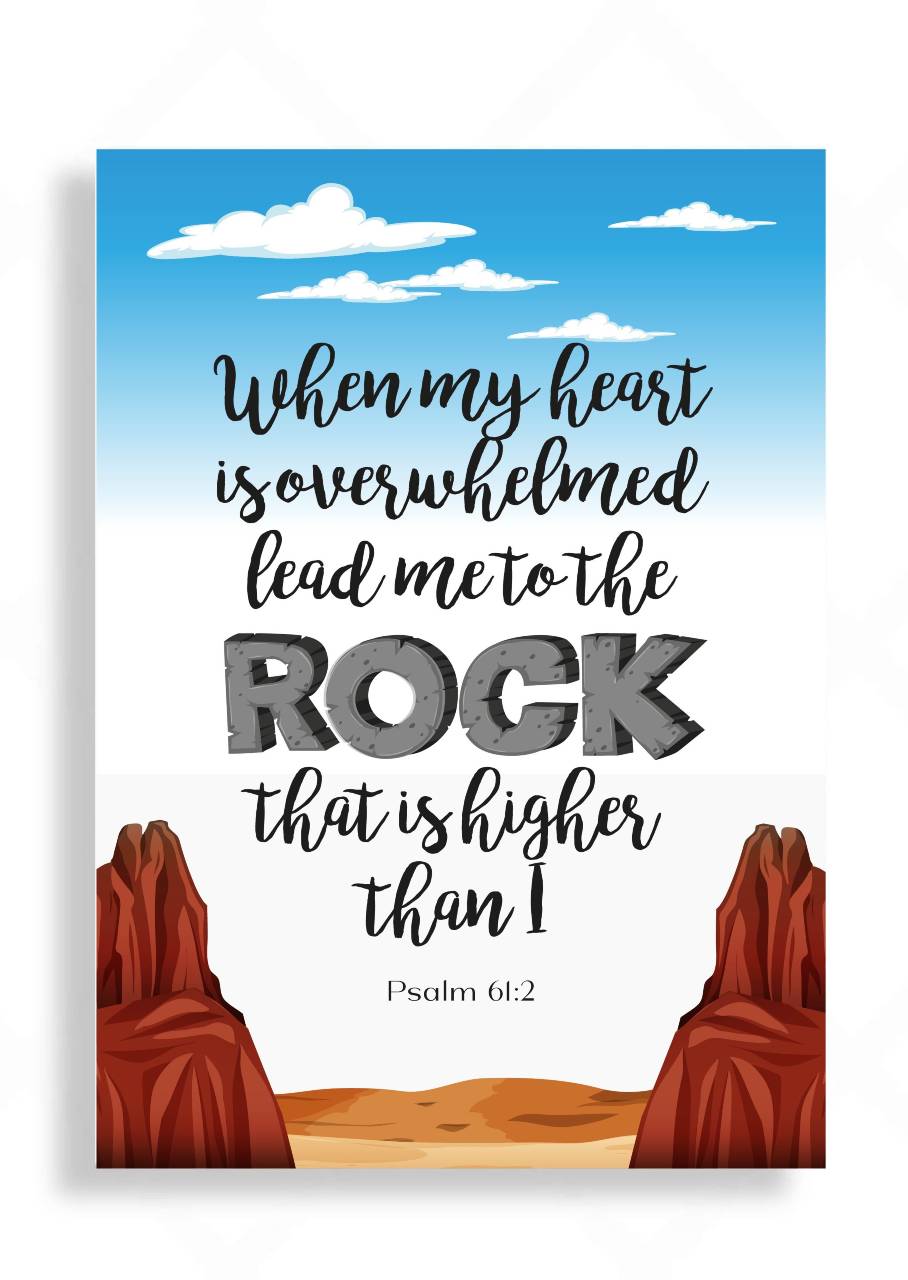 Bible Verse Christian Gifts Greeting Cards Psalms 61 2